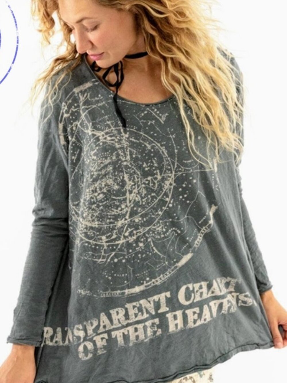Magnolia Pearl Chart of the Heavens Long Sleeve Dylan Tee Ozzy 1085 One Size